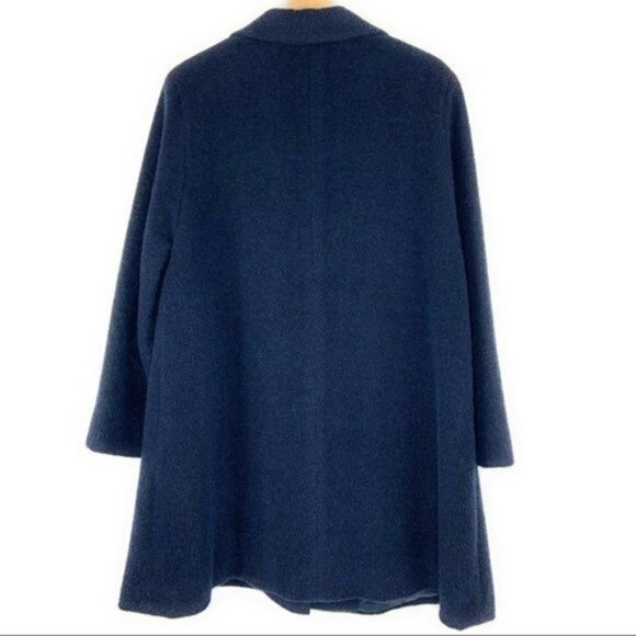 Bella Bicchí by Sal Alpaca & Mohair Blue Pea Coat - Picture 5 of 8